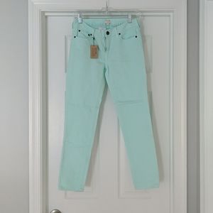 J. Crew mint green ankle jeans